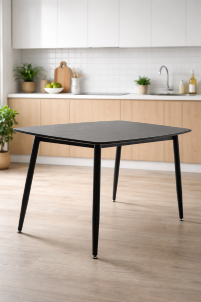 Стол Льюи черный мрамор